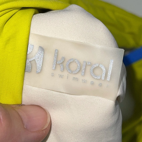 KORAL Swim Bikini Tie Bottoms Lime Yellow S - Picture 7 of 7